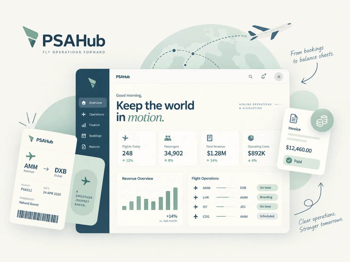 PSAHub branded operations-platform illustration